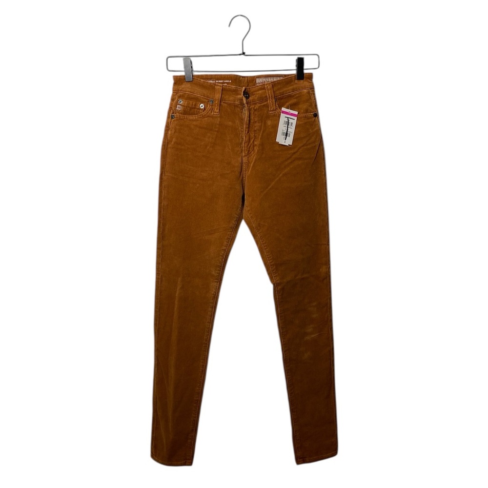 AG Golden Brown Corduroy Farrah Skinny Ankle Pants